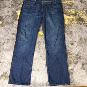 Levi's 514 Men's Jeans Size 42x32 Straight Fit Blue Denim  Distressed